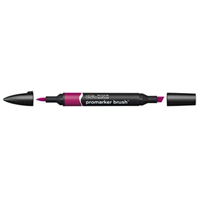 Bild av Winsor &amp; Newton 0204175 penselmärkpennor (för ritningar, kalligrafi, design och layouter, randfri ritning med kil penselspets) kastanj