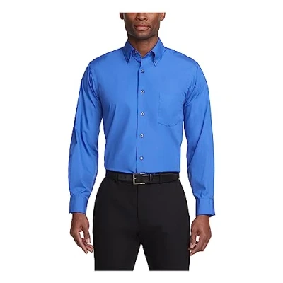 Bild av Van Heusen herrklänning skjorta anpassad poplin solid, Mörkt blad, 15.5&quot; Neck 36&quot; 37&quot; Sleeve