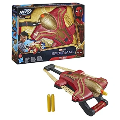 Bild av Spider Man Marvel Web Bolt Nerf Blaster Toy for Kids, Movie Inspired Design, Includes 3 Elite Darts, Ages 5 and Up