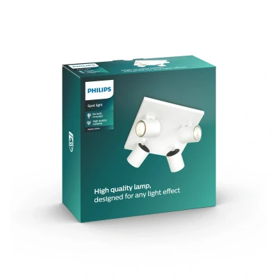 Bild av Philips myLiving Runner takspot GU10 4 lampor vit