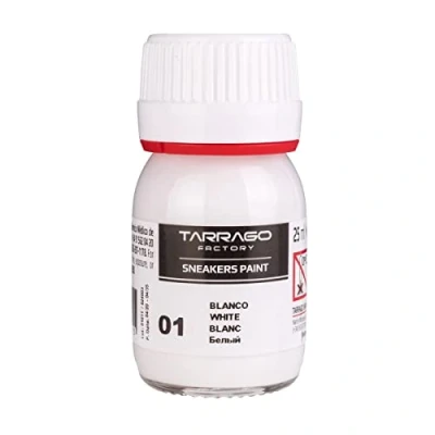 Bild av Tarrago sneakers Paint 25 ml Färg för och slätt läder, konstläder kanvas (01) vit, ml)