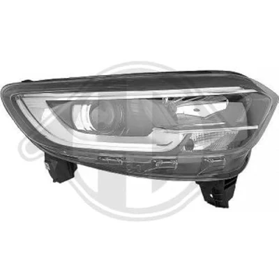 Bild av DIEDERICHS 4446980 Strålkastare Höger H7/H7, PY21W, LED Halogen RENAULT: Kadjar (HA_, HL_) 1.5 dCi 110, 1.6 130, 130 4x4, 1.2 TCe