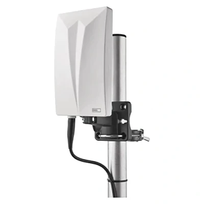 Bild av EMOS Universal aktiv antenn för inomhus och utomhus (080 km) DVB T2, Dab, FM, Full HD, med integrerat LTE blockeringsfilter, 4G, 5G filter, förstärkare