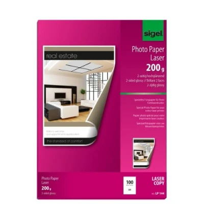 Bild av Sigel 200g A4 fotopapper för färglaser/kopiator ljusvit (100 ark) 100 Sheets