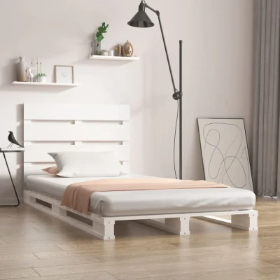 Bild av VidaXl Sängram Vit Massiv Furu 200X90 Cm