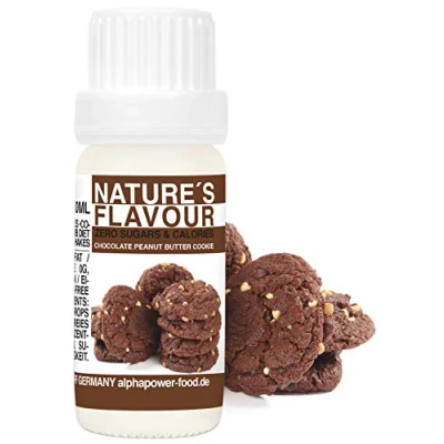 Bild av Flavour Drops jordnötssmör choklad kex kakor, smakdroppar I 100 % naturlig arom, utan kalorier och socker bakarom vatten med smak