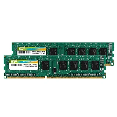 Bild av Silicon Power DDR3 16 GB (2 x 8 GB) 1600MHz (PC3 12800) 240 pin CL11 1,35V / 1.5V Unbuffered UDIMM PC Computer Desktop Memory Module Ram Uppgradering