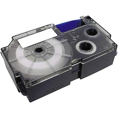 Bild av CASIO EZ Label Printer XR 18WE1 självhäftande tejp 18 mm x 8,0 m svart på vitt
