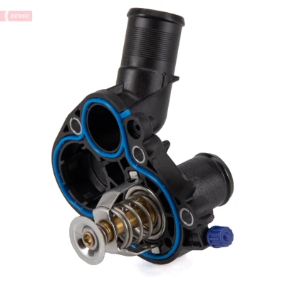 Bild av DENSO DTM83897 Termostat, kylvätska 83C med packningar PEUGEOT: 308 II Hatchback, 208 I 301 Sedan, CITROËN: DS3 C3