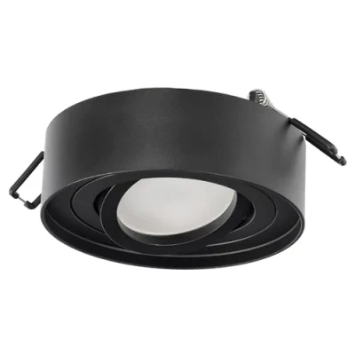 Bild av EDO Infälld Taklampa SKAND 1 MINI Takspotlight Armatur Spotlight Justerbar Strålkastare 1x35 W Takspot Rund Reflektor Svart Takarmatur Lampa för Vardagsrum Hall 1xGU10 Uttag