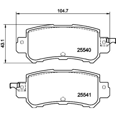 Bild av HELLA 8DB 355 020 151 Jeu de plaquettes frein avec indicateur d&#039;usure accessoires MAZDA: CX 3, 5 I, 2 Berline