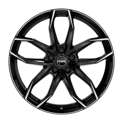 Bild av Rial Lucca Diam Black Pol 8x20 5/108 ET45 B70.1