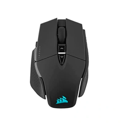 Bild av CORSAIR M65 RGB ULTRA WIRELESS, Trådlös Spelmus Med Justerbar FPS Frekvens (Sub 1ms SLIPSTREAM WIRELESS Teknik, MARKSMAN 26 000 DPI Optisk Sensor, Upp Till 120 Timmars Batteritid) Svart