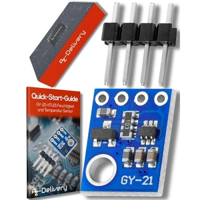 Bild av AZDelivery GY 21 HTU21 Fukt och Temperatursensor kompatibel med Arduino Raspberry Pi inklusive en E Book!