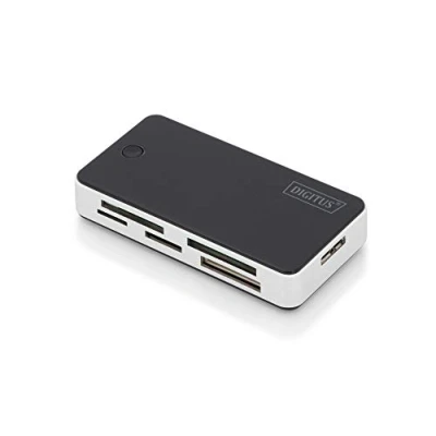 Bild av DIGITUS USB 3.0 allt i ett Kortläsare för minneskort Stöd CF , MMC SD SDHC SDXC och Micro kort 5 Gbit/s Plug &amp; Play Svart/silver