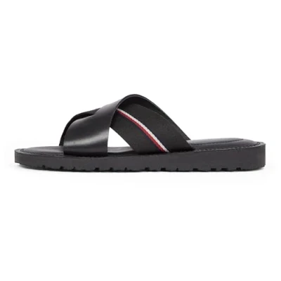 Bild av TOMMY HILFIGER herr CORE LH CRISS C SANDAL platt, SVART (svart), 9 UK, Svart, 43 EU
