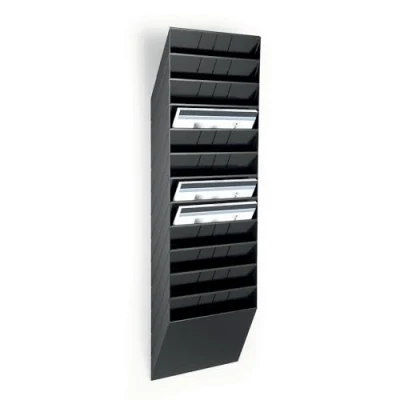 Bild av Durable 1709781060 broschyrställ vägg Flexiboxx 12, A4 liggande, 1 set, svart