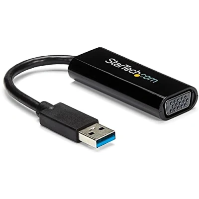 Bild av StarTech.com USB 3.0 till VGA adapter Slim design 1920x1200 Videokort TAA kompatibel typ A hane HD 15 (VGA) hona 19 cm svart för P/N: MXT101MM