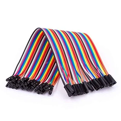 Bild av AZDelivery Jumper Wire Cable 40 PCS. 20 cm Vardera F2F Hona till kompatibel med Arduino och Raspberry Pi Breadboard inklusive en E Book!
