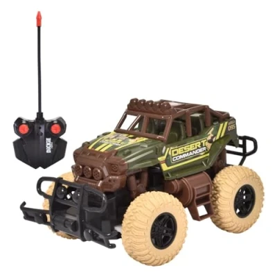 Bild av Dickie Toys 201104004 Desert Commander Radiostyrd Bil 1:18 Från med 2 Kanaler, 27 MHz, Gummidäck och Hastighet upp Till 8 km/h, 21 cm, 6 år, Flerfärgad