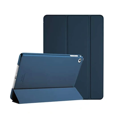 Bild av ProCase fodral för iPad Air 2 (2014 release), lätt stående skyddande skal med genomskinligt frostad baksida, automatisk sömn/väckning, skydd (A1566 A1567) marinblå