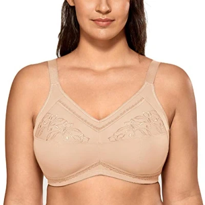 Bild av DELIMIRA Trådlösa Mastektomifickor För Kvinnor Efter Kirurgi Plus Size Sleep Bh Beige 85B
