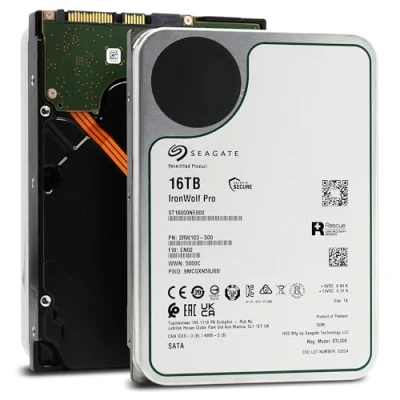 Bild av Seagate IronWolf Pro ST16000NE00 intern NAS hårddisk 16 TB HDD, 3,5 tum, 7 200 rpm, CMR, 256 MB cache, SATA3 (renoverad)