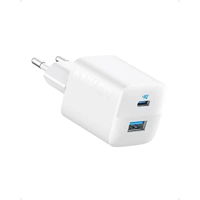 Bild av Anker USB C laddare, 323 laddare (33 W), 2 portars kompakt med hopfällbar kontakt för iPhone14/14 Plus/14 Pro/14 Pro Max/13/12, Pixel,Galaxy,iPad/iPad Mini och mycket mer(kabel ingår ej) svart
