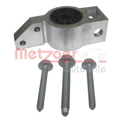 Bild av METZGER 52071501 Silent Bloc De Triangle avec vis/boulons Essieu avant gauche, extérieur Support métal caoutchouc pour bras oscillant transversal