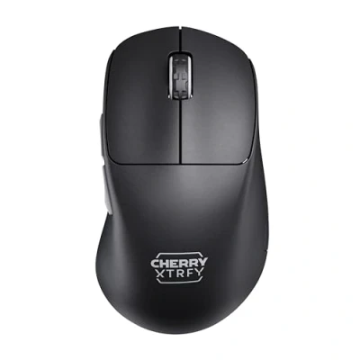 Bild av CHERRY XTRFY M64 Pro Wireless, Ultrasnabb Trådlös Gamingmus, 2,4 GHz, Optimerad för E Sport, 8K Mus, Ergonomisk Form med platt Front, Svart