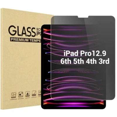 Bild av ProCase Privacy Skyddsglas för iPad Pro 12,9 tum 2022 2021 2020 2018 Anti Spy Screen Protector 9H härdat glas insynsskydd film 6:e 5:e 4:e 3rd generationen