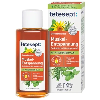 Bild av tetesept muskelavslappning bad hälsobad med eteriska oljor avslappnande badtillsats efter fysisk ansträngning 1 x 125 ml