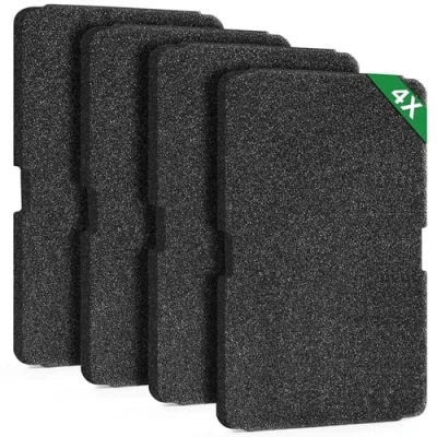 Bild av Inwee 4 x filter för Beko torktumlare 2964840100, förångare filtersvamp 240 155 11 mm, Skumfilter kondensering och värmepump (även Grundig, Blomberg, Elektra Bregenz)