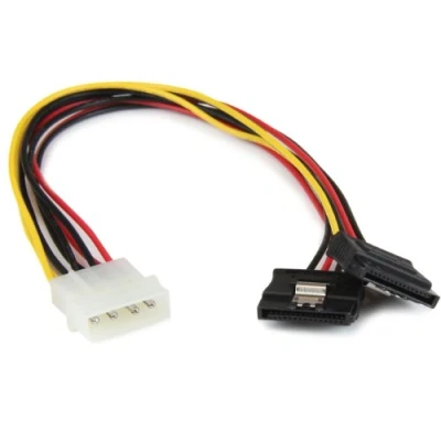 Bild av StarTech.com 30 cm 4 stifts LP4 till SATA Y strömkabel seriell ATA splitter kabel