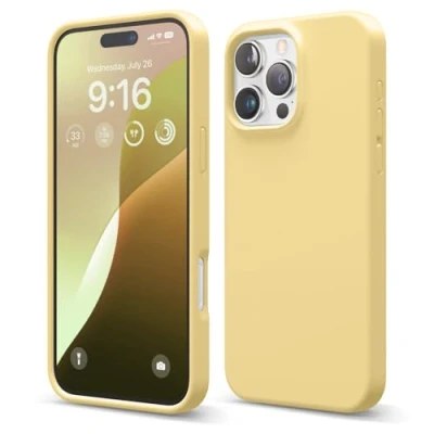 Bild av elago Kompatibel med iPhone 16 Pro Max fodral, premium flytande silikonfodral, heltäckande skydd, stötsäkert och smalt telefonfodral, reptåligt mjukt mikrofiberfoder, 6.9
