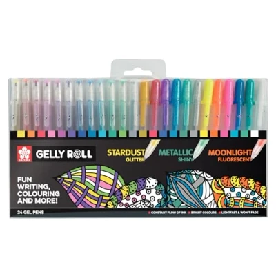 Bild av Sakura Gelly Roll POXPGBMIX24 Gelpenna, Flerfärgad, ‎27.2 x 16.41 1.19 cm 24 stycken