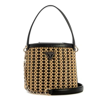 Bild av Guess Atalia Crossbody Bucket Handväska, Storlek: One Size, Natural/black