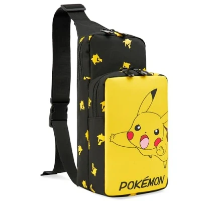 Bild av Pokemon mode midjepaket för barn tonåringar crossbody väska bröstväska justerbar rem resa semester gåvor pojkar, Svart gul, One Size, Modern