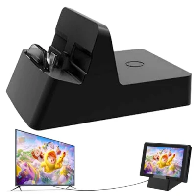 Bild av Switch Dock för Nintendo Switch/Switch OLED, 3 i 1 dockningsstation med typ C/USB/HDMI, bärbart laddningsstativ 4K HDMI TV dockningsstation, PD snabbladdning, projektionshållare spelskärmar