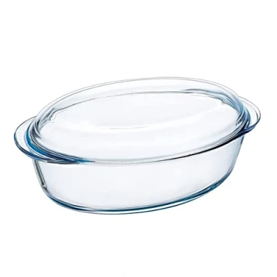 Bild av Pyrex Essentials oval gryta i glas med hög motstånd, 3 L