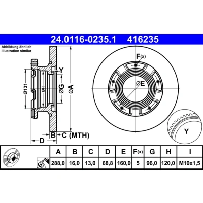 Bild av Bromsskiva Ate 24.0116 0235.1
