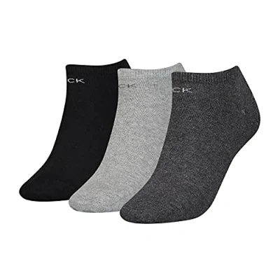 Bild av Calvin Klein damsneakers 3 pack (3 pack), Mörkgrå melange, One Size