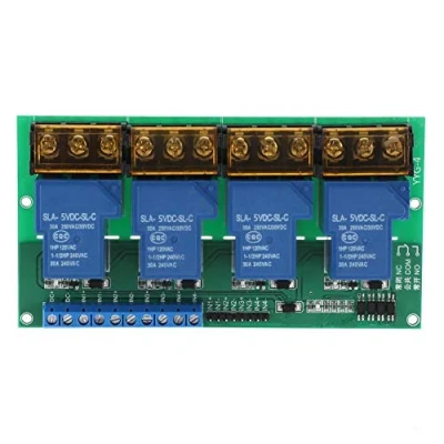 Bild av 4 kanals relämodul expansionskort för DSP AVR PIC ARM (5 VDC 30 A)