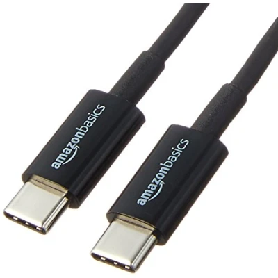 Bild av Amazon Basics snabbladdningskabel, USB C till 2.0, 480 Mbit/s, IF certifierad, för Apple iPhone 15, iPad, Samsung Galaxy, surfplattor, bärbara datorer, 1,8 m, svart
