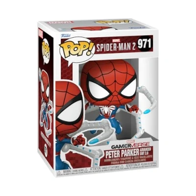 Bild av Funko POP! Games: Spider man 2 Peter Parker Kostym Vinylfigur för samlare Presentidé Officiell Merchandise Leksaker barn och vuxna Fans av videospel