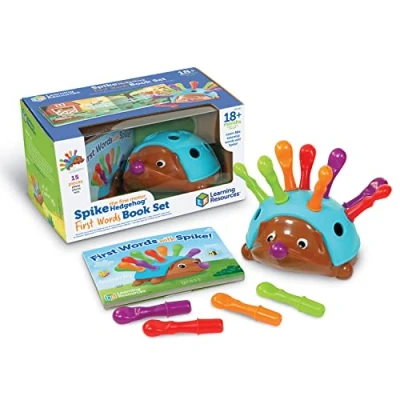 Bild av Learning Resources Spike the Fine Motor Hedgehog Först Ord Boka Leksaker 15 Bit Uppsättning