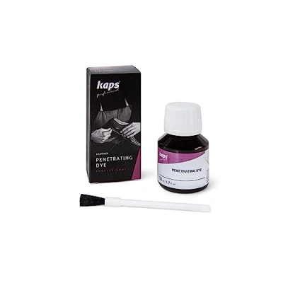 Bild av Kaps Penetrating Dye, Djupträngande Läderfärg För Naturligt Slätt Läder, Strukturerat Läder och Konstläder, Väskor, Skor Accessoarer, 50 ml (106 Mörkbrun)