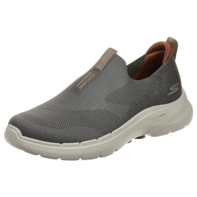 Bild av Skechers herr Go Walk 6 Slip on sneakers, Mullvadsbrunt, 46 EU