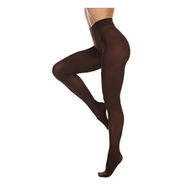 Bild av Frola Tights för kvinnor, 80 denier, halvt ogenomskinliga, enfärgade strumpbyxor med hel strumpa, damtights, C kaffe, S M