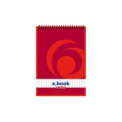 Bild av Herlitz 110510 spiral anteckningsbok A5, 50 ark, förpackning med 10 rutig a6